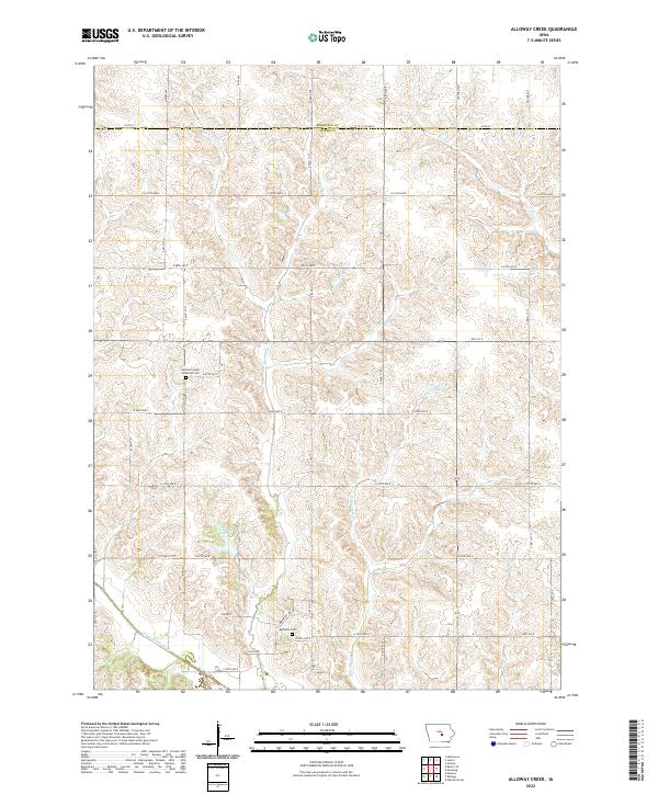 Alloway Creek, IA — USGS 7.5-minute topo (2022)