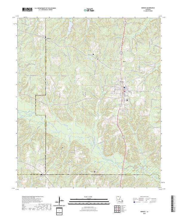 Bernice, LA — USGS 7.5-minute topo (2024)