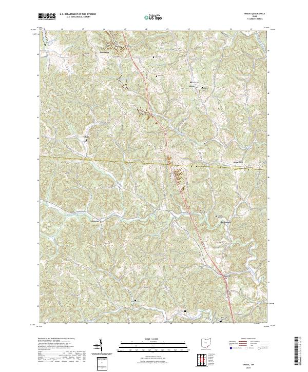 Shade, OH — USGS 7.5-minute topo (2023)