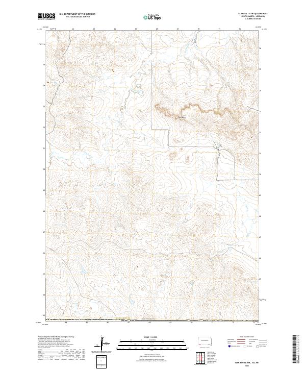 Slim Butte SW, SD-NE — USGS 7.5-minute topo (2021)