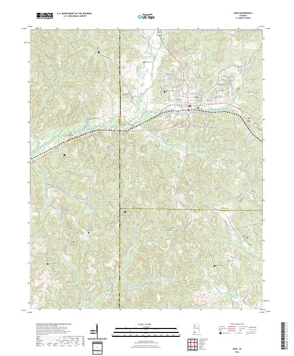 Guin, AL — USGS 7.5-minute topo (2024)