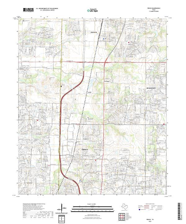 Frisco, TX — USGS 7.5-minute topo (2022)