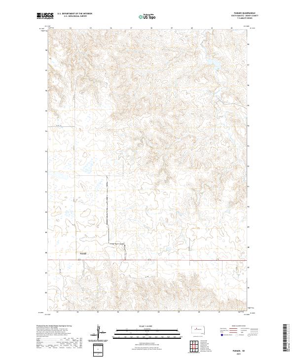 Parade, SD — USGS 7.5-minute topo (2021)