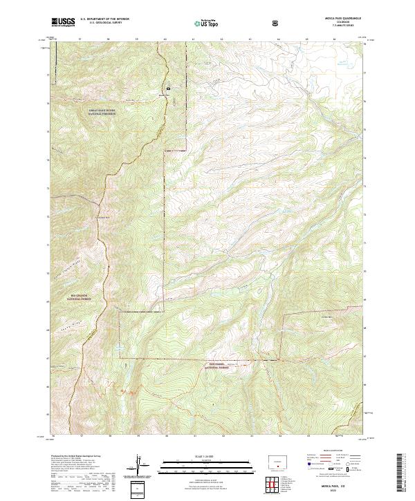 Mosca Pass, CO — USGS 7.5-minute topo (2022)