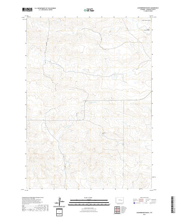 Leuenberger Ranch, WY — USGS 7.5-minute topo (2021)