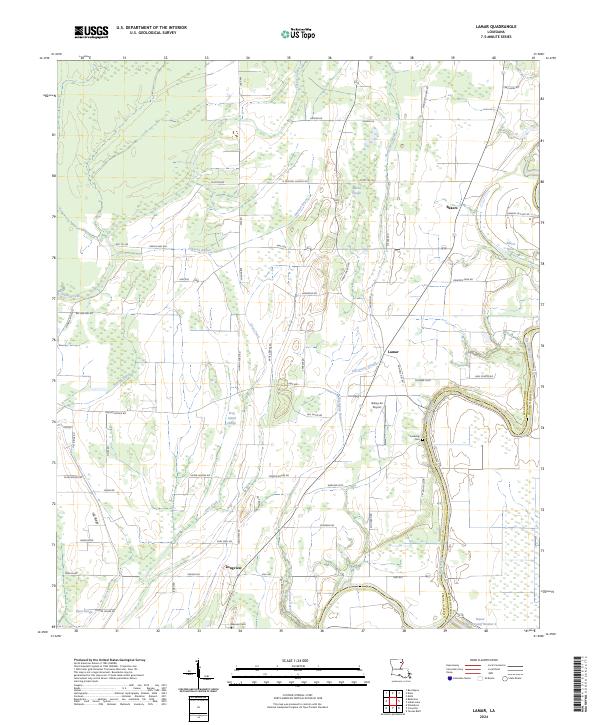 Lamar, LA — USGS 7.5-minute topo (2024)