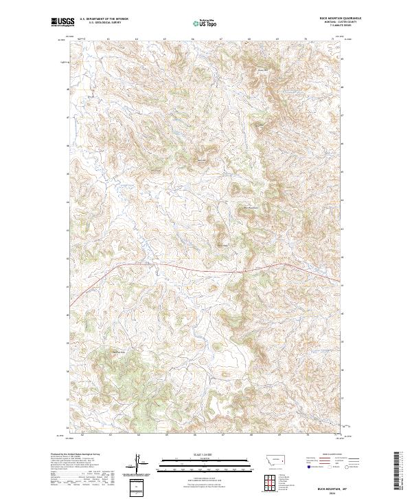 Buck Mountain, MT — USGS 7.5-minute topo (2024)