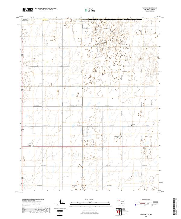 Turpin NE, OK-KS — USGS 7.5-minute topo (2022)