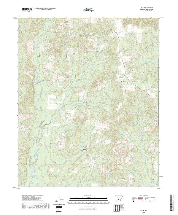 Tulip, AR — USGS 7.5-minute topo (2024)