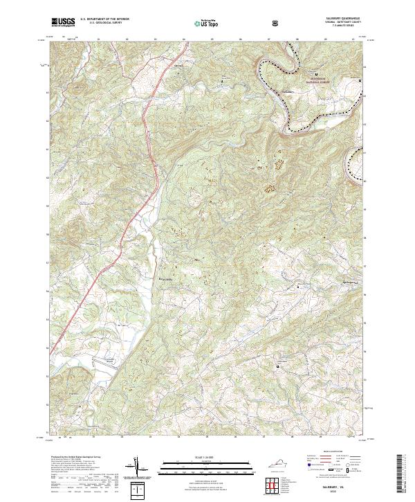 Salisbury, VA — USGS 7.5-minute topo (2022)