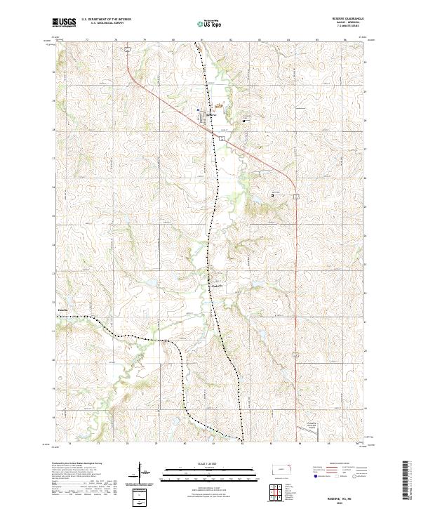Reserve, KS-NE — USGS 7.5-minute topo (2022)