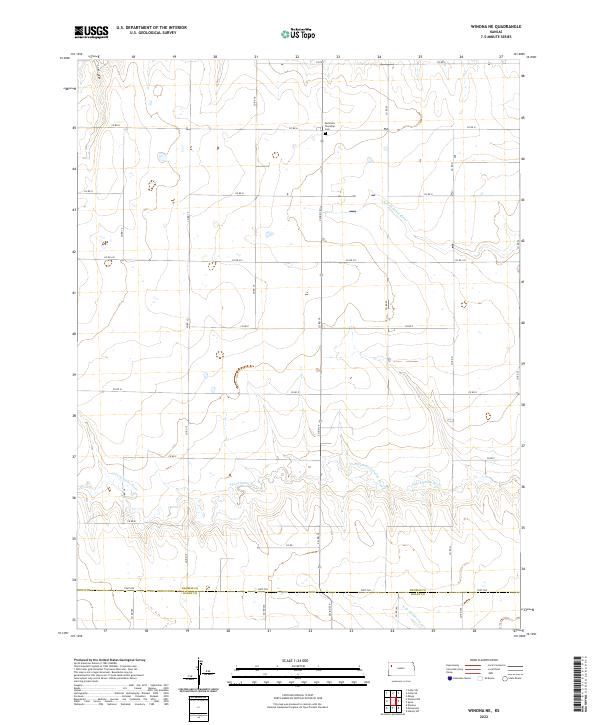 Winona NE, KS — USGS 7.5-minute topo (2022)