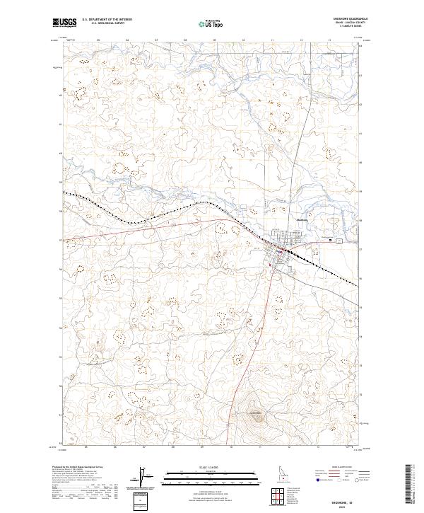 Shoshone, ID — USGS 7.5-minute topo (2023)