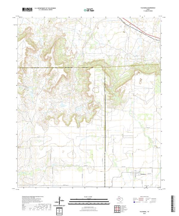 Fluvanna, TX — USGS 7.5-minute topo (2022)