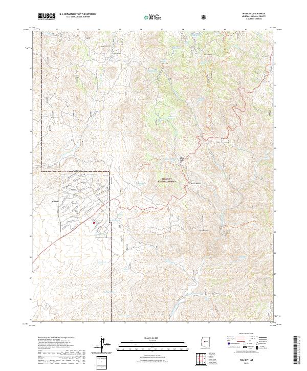 Wilhoit, AZ — USGS 7.5-minute topo (2021)