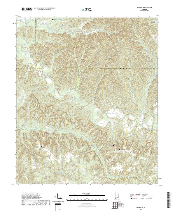 Ridgeville, AL — USGS 7.5-minute topo (2024)
