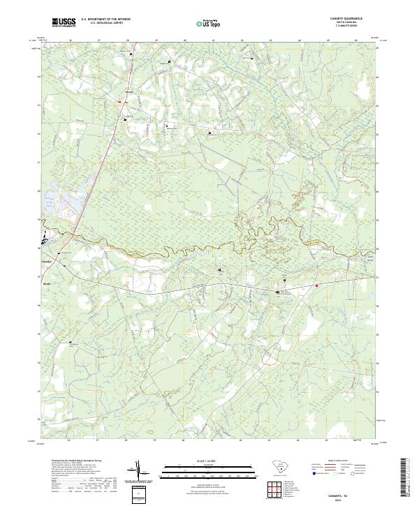 Canadys, SC — USGS 7.5-minute topo (2024)
