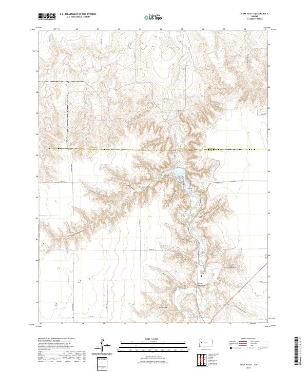 Lake Scott, KS — USGS 7.5-minute topo (2022)