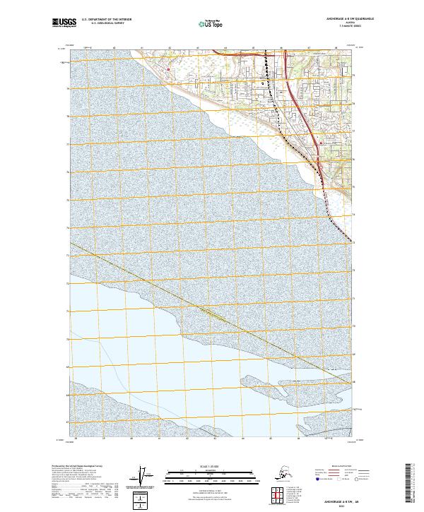 Anchorage A-8 SW, AK — USGS 7.5-minute topo (2021)