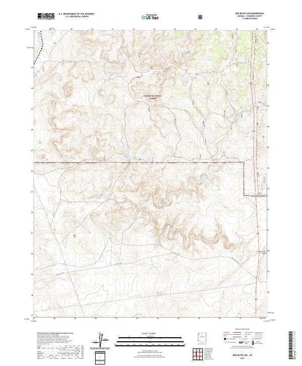 Red Butte SW, AZ — USGS 7.5-minute topo (2021)