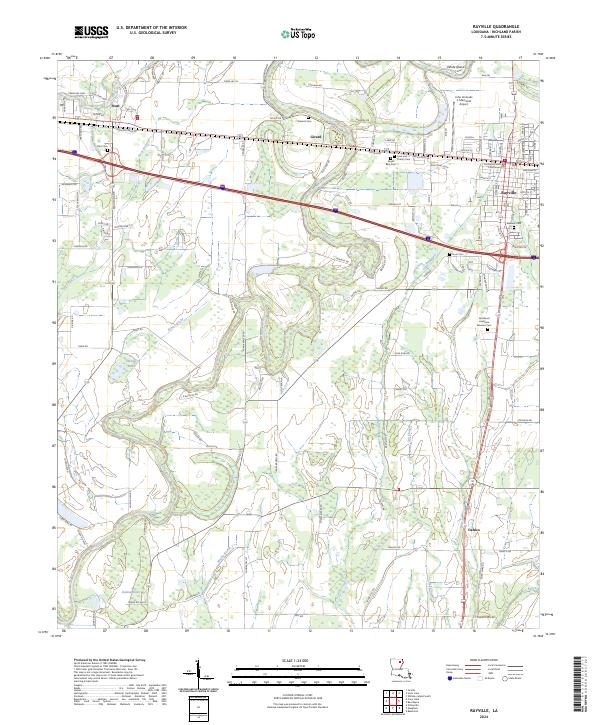 Rayville, LA — USGS 7.5-minute topo (2024)