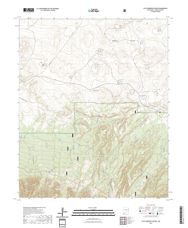 Kyle Harrison Canyon, NM — USGS 7.5-minute topo (2023)