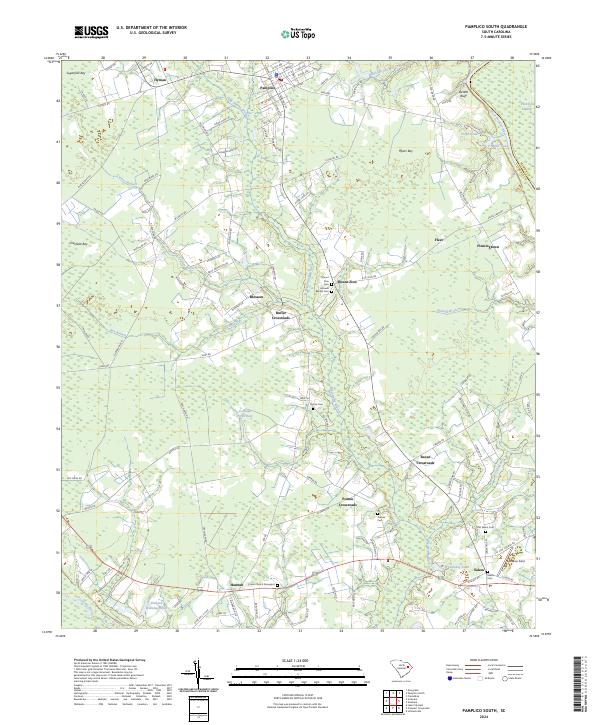 Pamplico South, SC — USGS 7.5-minute topo (2024)