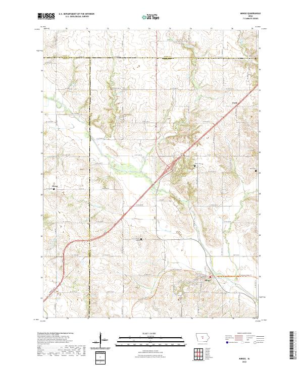 Mingo, IA — USGS 7.5-minute topo (2022)