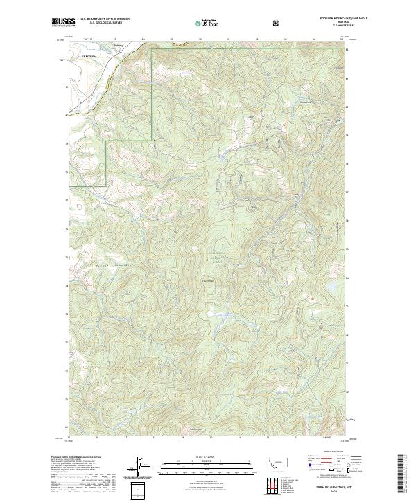 Foolhen Mountain, MT — USGS 7.5-minute topo (2024)