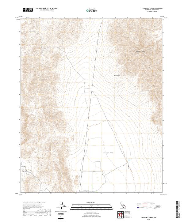 Twelvemile Spring, CA — USGS 7.5-minute topo (2021)