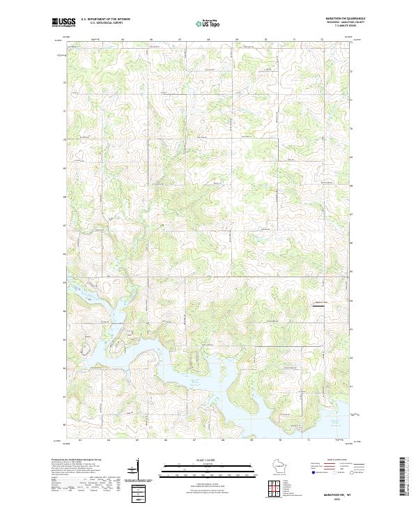 Marathon SW, WI — USGS 7.5-minute topo (2022)