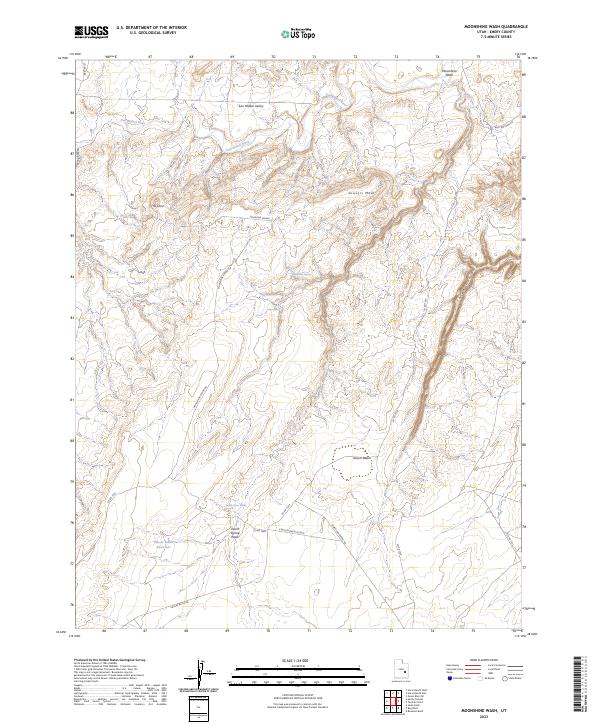 Moonshine Wash, UT — USGS 7.5-minute topo (2023)