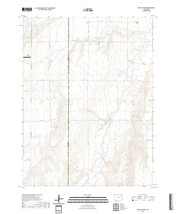 Wetzel Creek, CO — USGS 7.5-minute topo (2022)