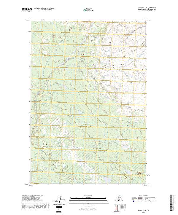 Valdez D-3 NE, AK — USGS 7.5-minute topo (2023)