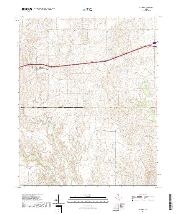 Alanreed, TX — USGS 7.5-minute topo (2022)