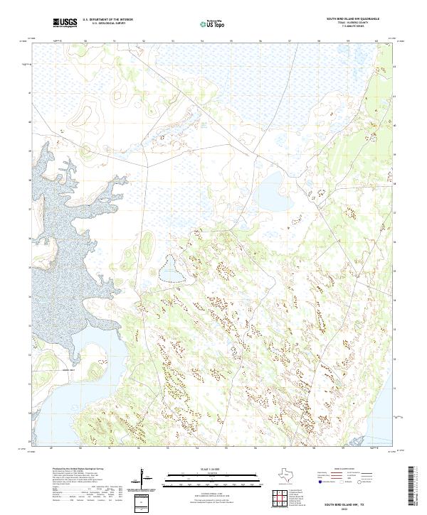 South Bird Island NW, TX — USGS 7.5-minute topo (2022)