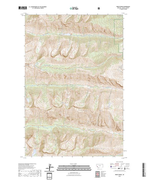 Printz Ridge, MT — USGS 7.5-minute topo (2024)