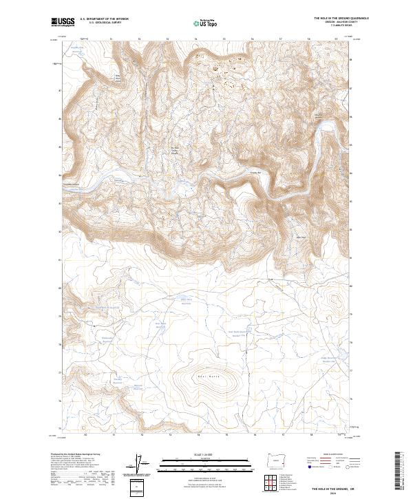 The Hole in the Ground, OR — USGS 7.5-minute topo (2024)