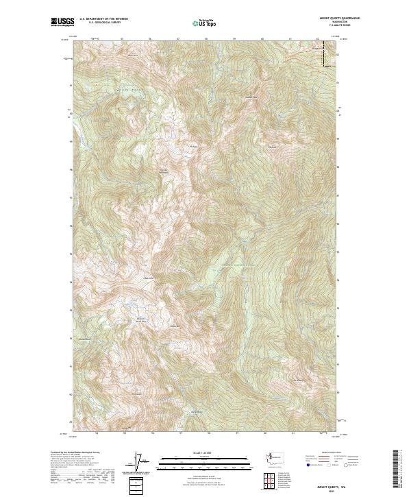 Mount Queets, WA — USGS 7.5-minute topo (2023)