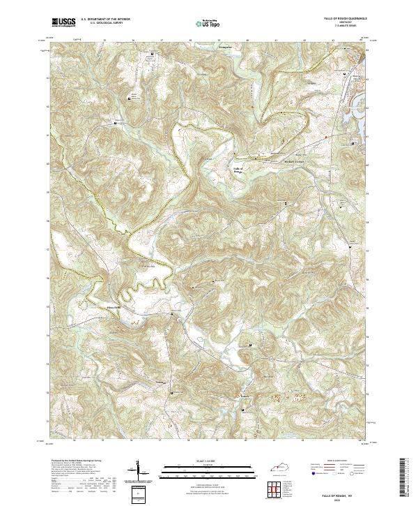 Falls of Rough, KY — USGS 7.5-minute topo (2022)