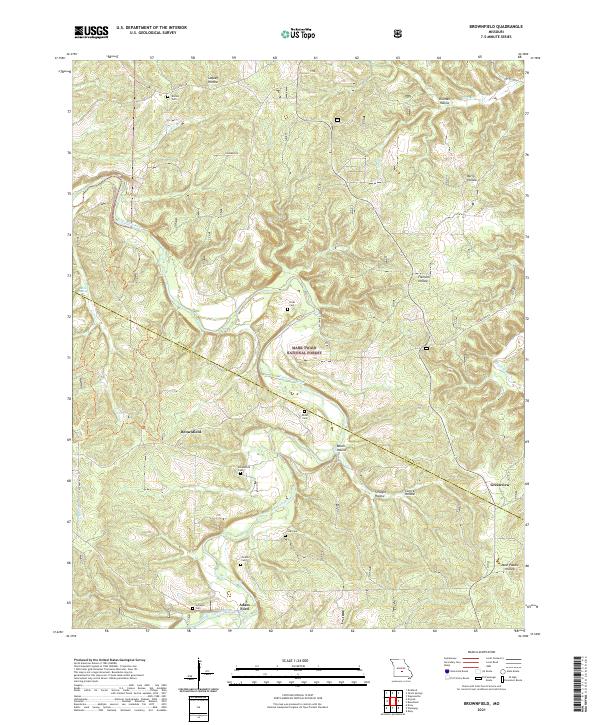 Brownfield, MO — USGS 7.5-minute topo (2021)