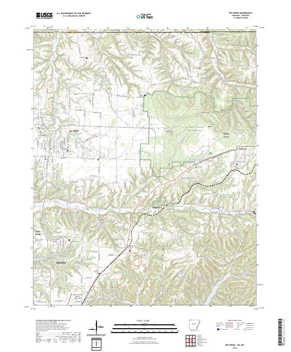Pea Ridge, AR-MO — USGS 7.5-minute topo (2024)