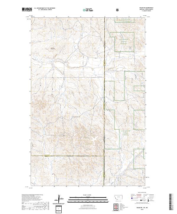 Skaar NE, MT-ND — USGS 7.5-minute topo (2024)