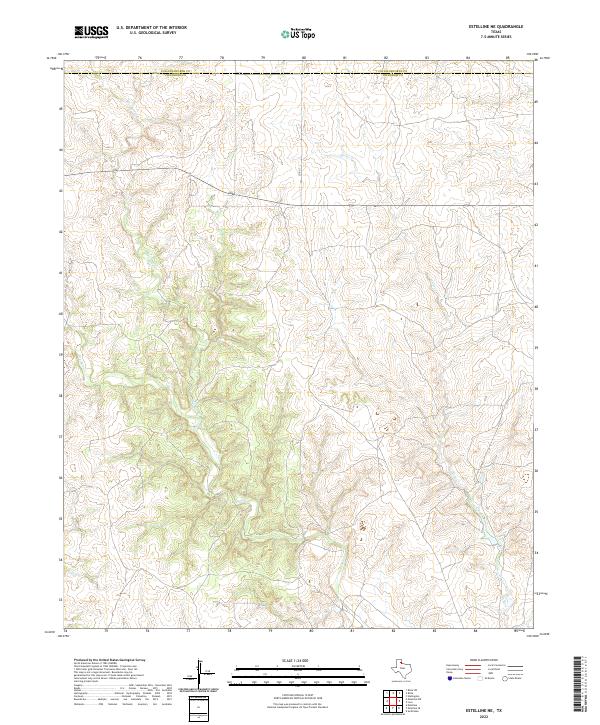 Estelline NE, TX — USGS 7.5-minute topo (2022)