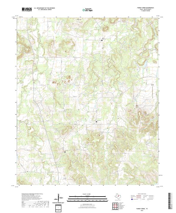Turkey Creek, TX — USGS 7.5-minute topo (2022)