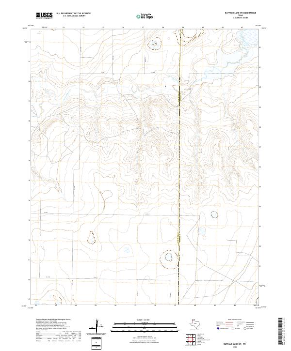Buffalo Lake SW, TX — USGS 7.5-minute topo (2022)