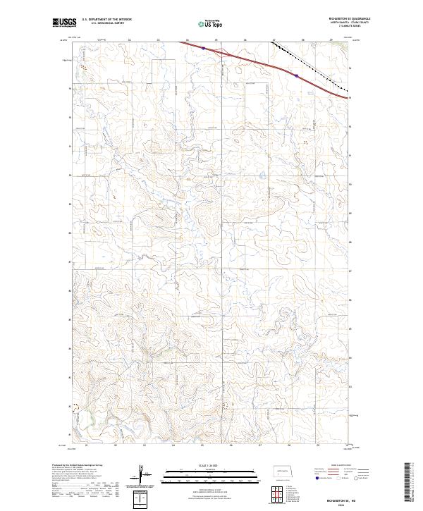 Richardton SE, ND — USGS 7.5-minute topo (2024)