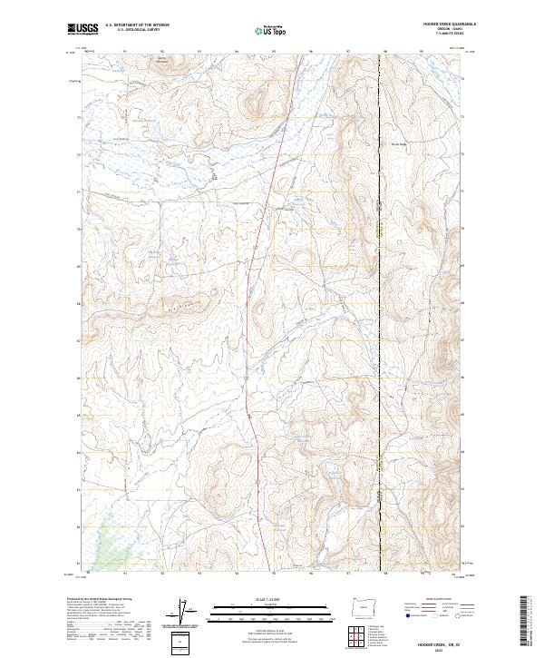 Hooker Creek, OR-ID — USGS 7.5-minute topo (2023)