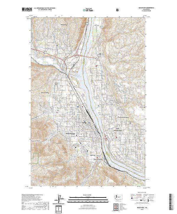 Wenatchee, WA — USGS 7.5-minute topo (2023)