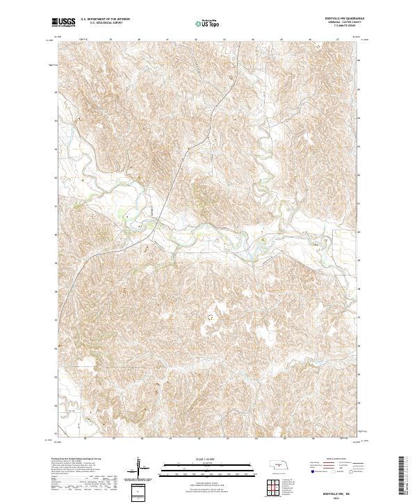 Eddyville NW, NE — USGS 7.5-minute topo (2021)